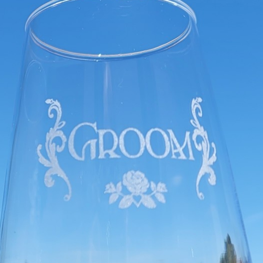 Wedding Wine Glasses Groom & Groom Set